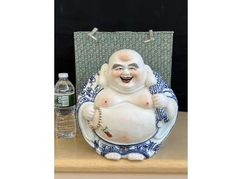 Happy Painted Porcelain Buddha In Presentation Box