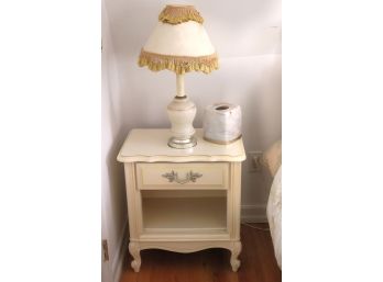 French Provincial Nightstand & Assorted Tabletop Accessories