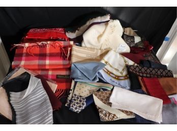 Full Of Surprizes Assorted Lot Of Scarves, Pocket Squares & More
