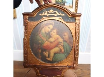 Vintage Wall Plaque With Mother & Baby Print