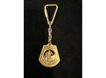 18K YG Angel Medallion Key Chain