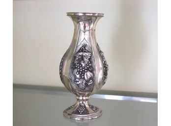 Ornate Portuguese Silver Vase