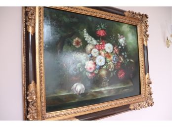 Oversized Reproduction Painting Gicle In Ornate Style Frame With Gilding