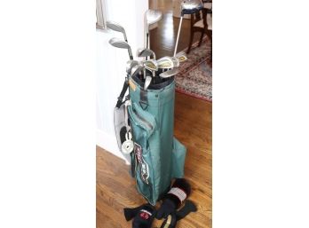 Assorted Left-Handed Golf Clubs In Bag  Callaway, Odyssey, Maruman & More