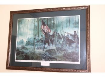 Signed Mort Knstler Special Proof Lithograph Of Hero Of Little Round Top With Certificate Of Authenticity