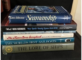 Assorted Sailing Books Titles Include The Lore Of Ship, The Worlds Best Sailboats & More As Pictured