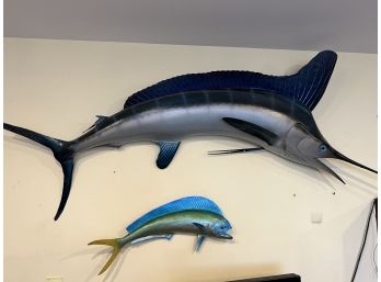 Mahi-Mahi Fish & Blue Marlin Replica Wall Mounts