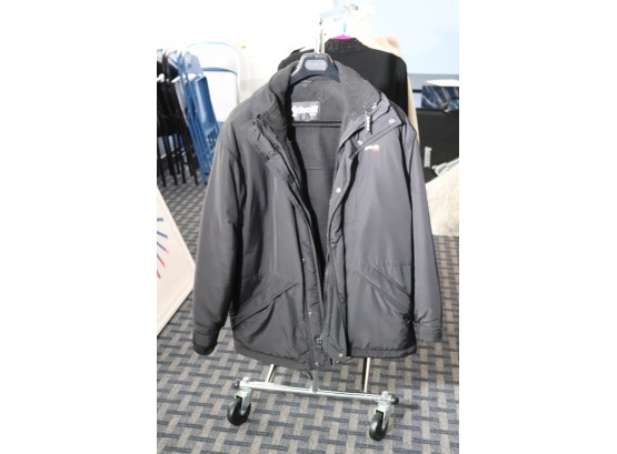 Schott NYC Fleece Lined Black Jacket Size Medium