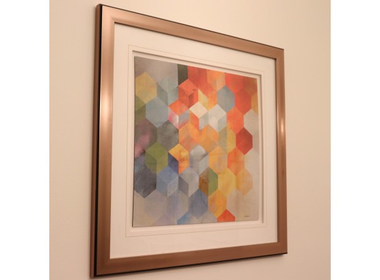 Framed Geometric Poster Print By Noah With Exciting Colors