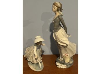 Pair Of Porcelain Figurines Includes Lladro And Nao
