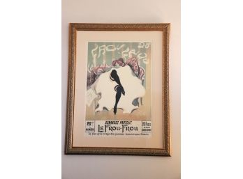 'Le Frou-Frou' Large Framed Vintage/antique French Poster Print In A Quality Frame 46 Inches X 60 Inches