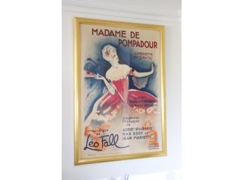 'Madame De Pompadour' Vintage/antique French Poster Print Approximately 35 Inches X 51 Inches