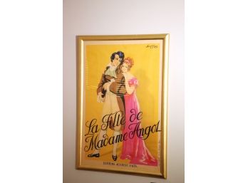 'La Fille De Madame Angol' Original Vintage/antique French Poster By Choppy Editions Joubert Paris In Frame