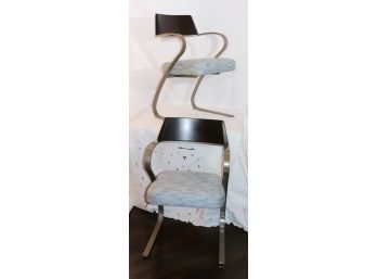 Unique Contemporary Polished Aluminum Accent Chairs From Elements Of Glen Cove