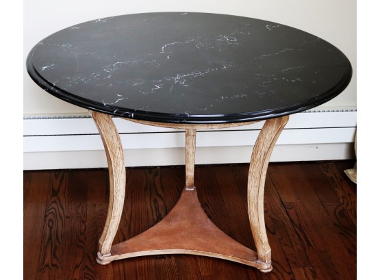 Pretty Marble Top Table With A Beveled Ogee Edge