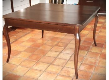 Elegant French Contemporary Style Handmade Table Made Cote France With An Iron Apron, Includes 2 Leaves