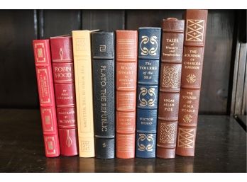 Easton Press Leather Bound Collectors Edition Books By Kreswick, Fitzgerald, Darwin, Poe, Hugo & Lewis