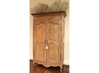 Large Country French Media Armoire/Cabinet (Contents Are Not Included)