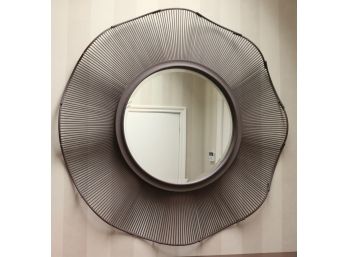 Add Dimension To Your Design - Unique Oversized Contemporary Rustic Metal Finished Wall Mirror Appx 61 Inc