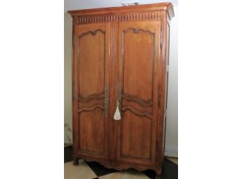 Large Antique Armoire, Retro Fitted Inside, Age Cracks That Add To The Charm Of This Piece