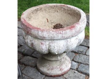 2 Concrete Planter Measures Concrete Planter. Appropriate Wear Vintage Cement Urns With A Nice Patina