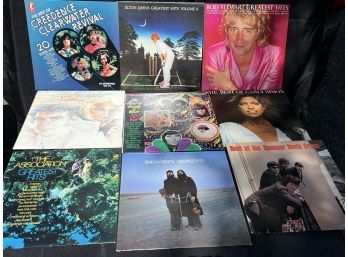 9 Album Lot Of Rock N Roll Greatest Hits Include Rod Stewart, Elton John, Carly Simon & The Spencer Davi