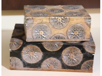 Beautiful Trinket Boxes Possible Stone/Ceramic