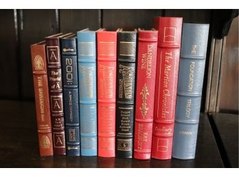 Easton Press Leather Bound Collectors Edition Books Include 2 Signed Books  By Ray Bradbury & Isaac Asim