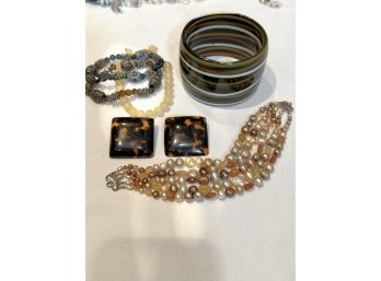Collection Includes A Fun Cuff Bracelet & Assorted Beaded Bracelets As Pictured