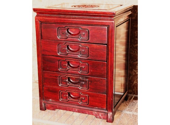 The Rosewood Jewelry Box The Drawers Are Lined With A Pretty Red Fabric