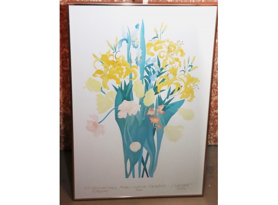 5th Anniversary Toronto Maria Lipman Graphics 1979 Framed Floral Print