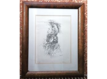 Old Sage Signed Print By Artist Kozma 5/500 In A Matted Frame