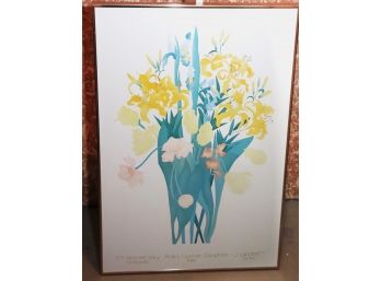 5th Anniversary Toronto Maria Lipman Graphics 1979 Framed Floral Print