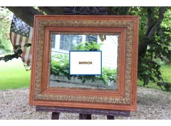 Vintage Wood Mirror Gold Leaf Frame
