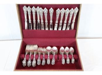 74 Pc Sterling Silver Flatware Set: Lunt Eloquence Service For 12 With Serving Pieces