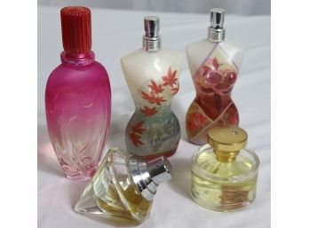 Lot Of 5 Assorted Women's Perfumes : Chopard, Ralph Lauren, Lauren Glamorous, Jean Paul Gaultier, Escada