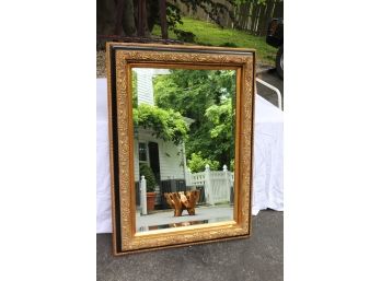 Black And Gold Wood Framed Mirror
