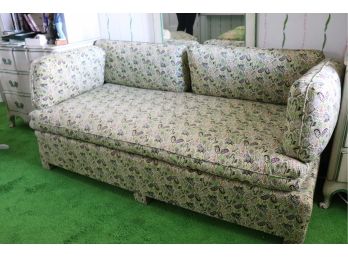 Original 70's Custom Daybed With Loose Pillows, Fun Funky Pattern On Fabric Includes 4 Loose Pillows