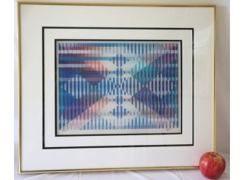 Yaakov Agam 'Passage 55/99 Signed Agamograph & Framed Artwork Amazing Use Of Colors