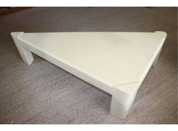 Vintage MCM Goatskin Lacquered Triangular Style Table