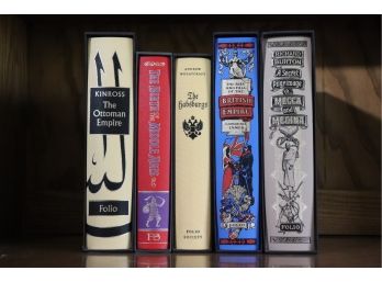Lot Of 5 Hard Cover Books From The Folio Society With The Ottoman Empire, The Hapsburgs, And  More