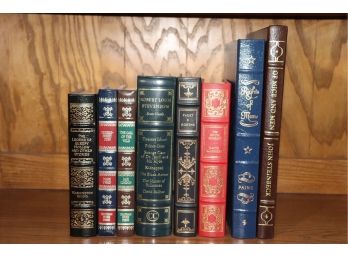 Lot Of 6 Easton Press Leather Bound Books & 2 Chatham House Press With Goethe, Divine Comedy, The Legend Of Sl