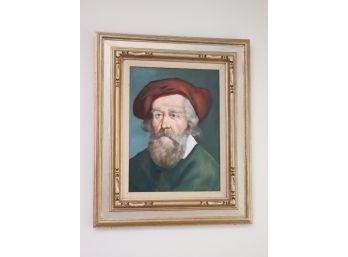 Signed & Framed Oil Painting Of Scholarly Gentleman