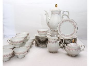 Lady Beatrice, Germany Porcelain Dessert Set With Coffee Pot  Service For 12