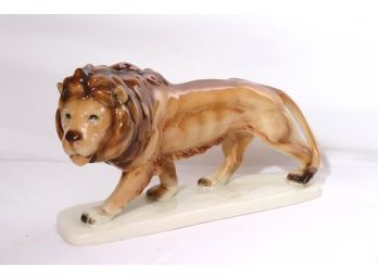 Large Decorative Porcelain Lion Made In Western Germany