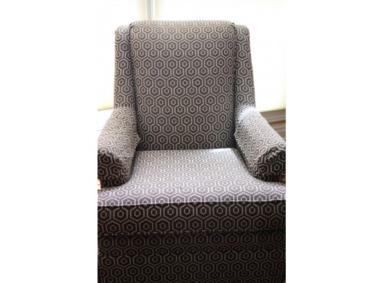 Comfortable Swivel Rocking Chair From Home Furnishings Locust Valley With Comfortable Textured Linen Fabri
