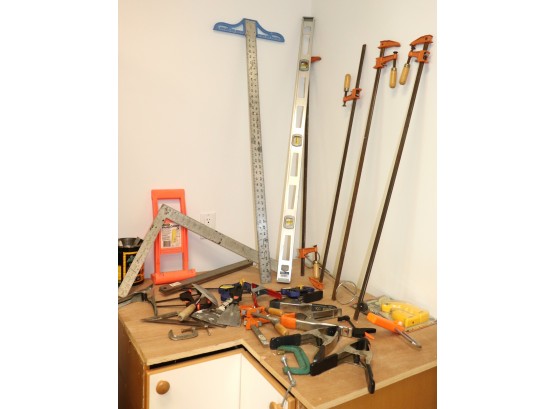 Assorted Tools, Clamps, For Drywall And More