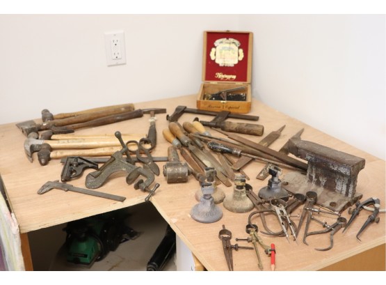 Large Lot Of Vintage Hand Tools Includes Hammers, Chisels & More As Pictured!