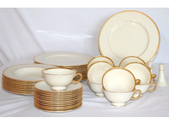 Collection Of Windsor Lenox China With Gold Detail Along The Edges