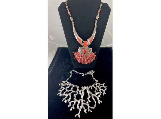 Beautiful Shell And Coral Look Necklaces